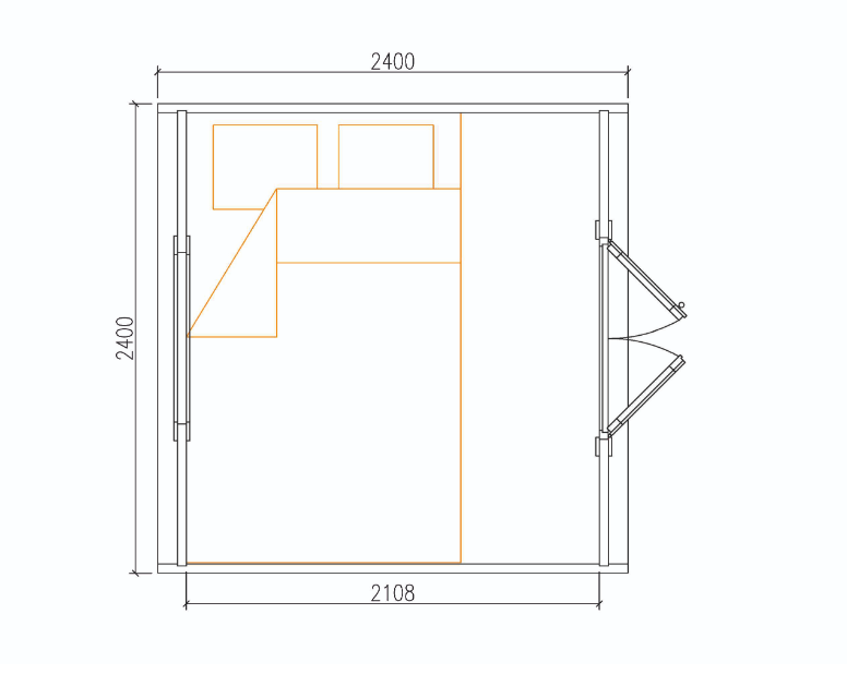 Camping Pod 2,4 x 2,4 meter